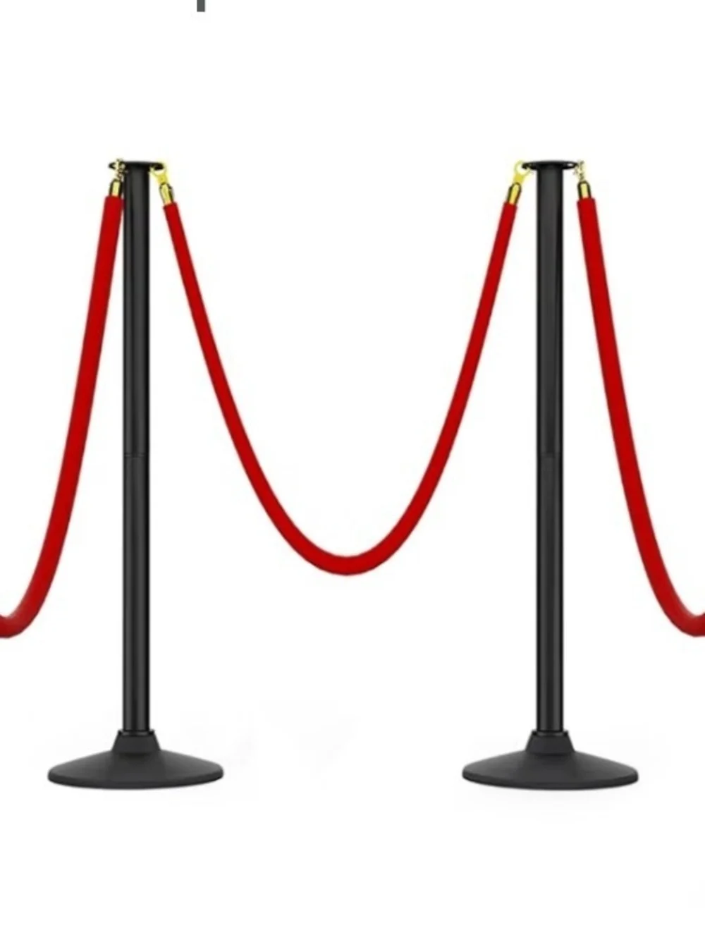Velvet Crowd Control Stanchion with Red Rope